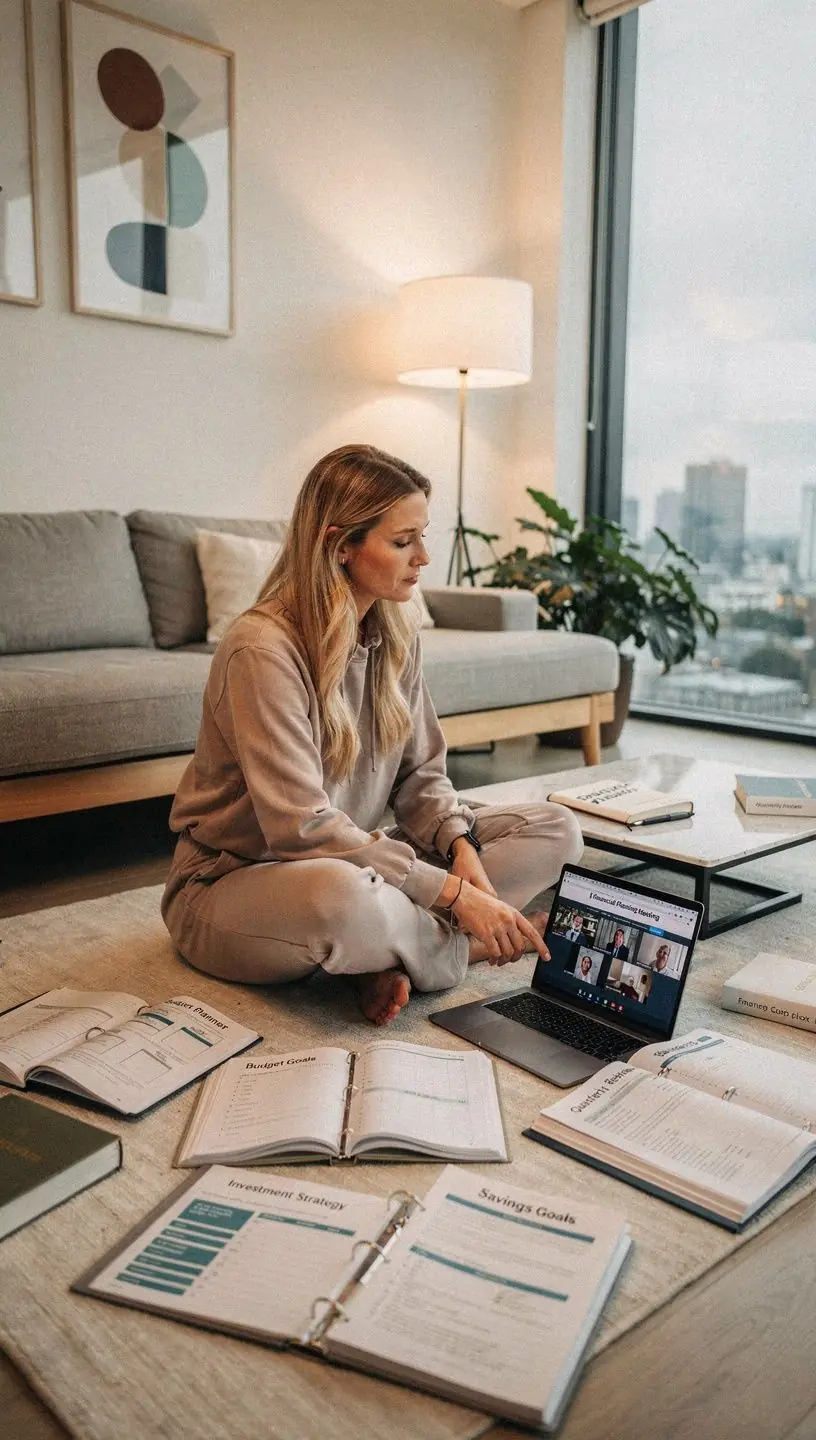 Különböző pénzügyi eszközök, mint például kalkulátor és pénztárca.