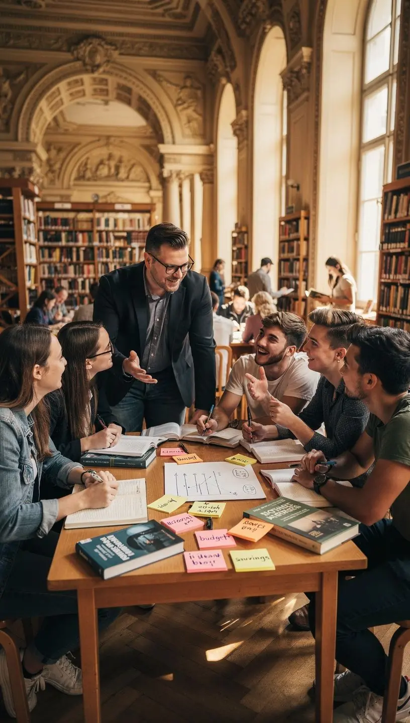 Egy család, akik közösen tervezik meg a havi költségvetésüket az étkezőasztalnál.