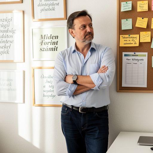 Pénzügyi napló nyitva, oldalain pénzköltési szokásokkal és tervrajzokkal.